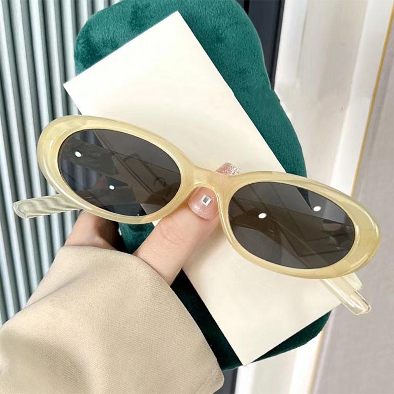 New Small Frame Oval Shape Sunglasses Women Brand Designer Fashion Sun Glasses Men'S Outdoor Hip-Hop Eyewear Uv400