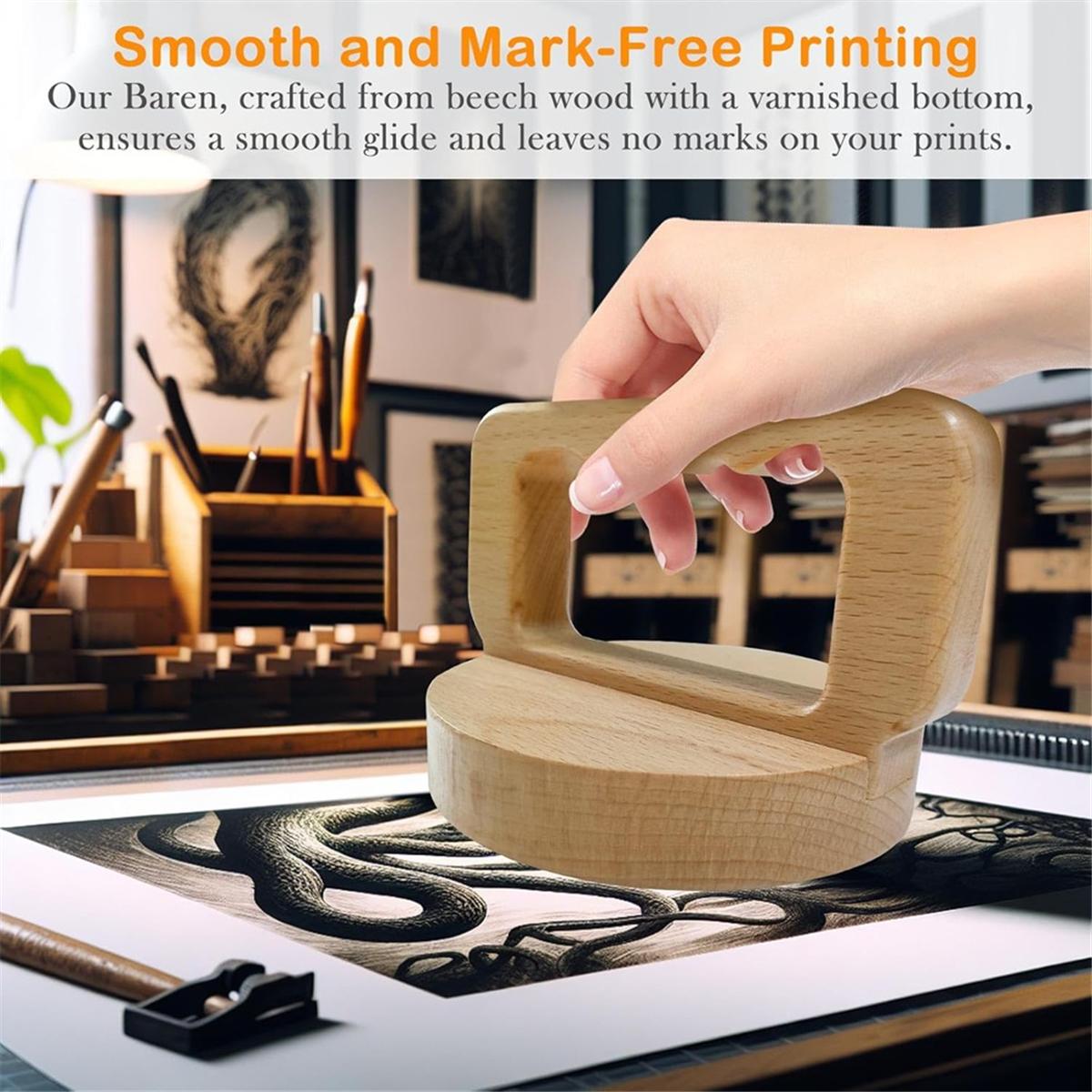 

A612Z Wood Block Printmaking, Comfortable Ergonomic Handle for Block Printing, Linocut, Crafting, Scrapbooking, Pack of 2 NONE