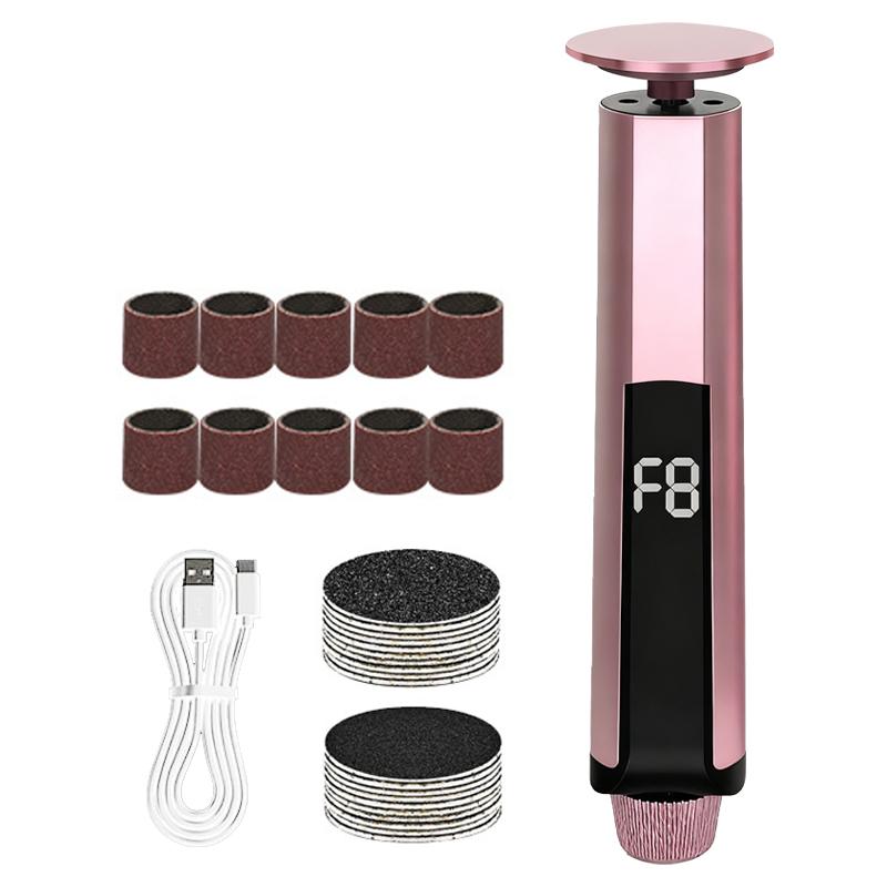 

2 In1 Foot Care File Electric Foot Callus Remover Leg Heels Remove Dead Skin Pedicure Tool Set and Replacement Sandpaper New