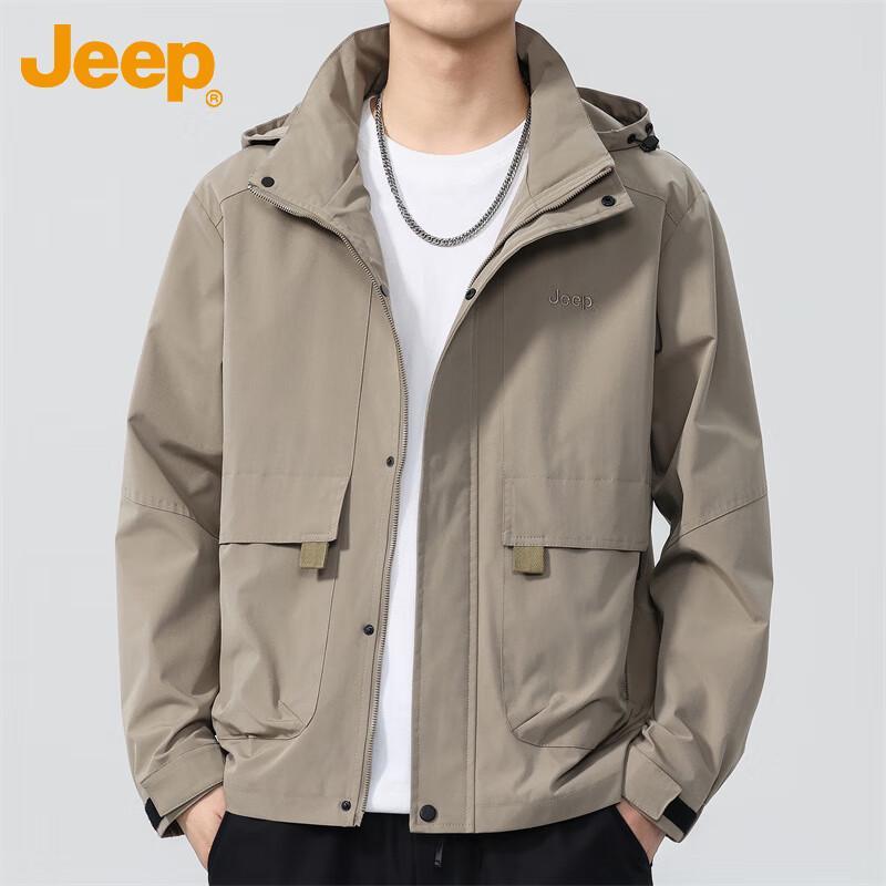 

JEEP Men s Hooded Casual Loose Fit Jacket 3XL