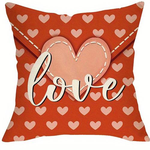 Wohndekor Valentinsherz Liebe Kuss XOXO Kissen Muster Kissenbezug Geeignet für Sofa Schlafzimmer Auto Kissenbezug