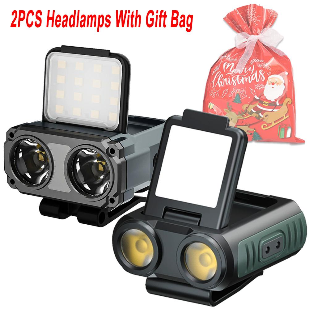 Sensor COB LED Headlamp Cap Clip Light USB Rechargeable Head Flashlight Built-in Battery Headlight Led Head for Fishing Camping