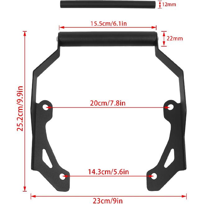 Motorcycle GPS Navigation Mount Bracket Phone Bar Holder Extension Replacement for Honda NC750 NC750XAM NC750X DCT 2021 2022 2023 2024 Aluminum