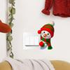Peeping At The Christmas Snowman Self-adhesive Switch Sticker On The Bedroom Switch Socket Decoration