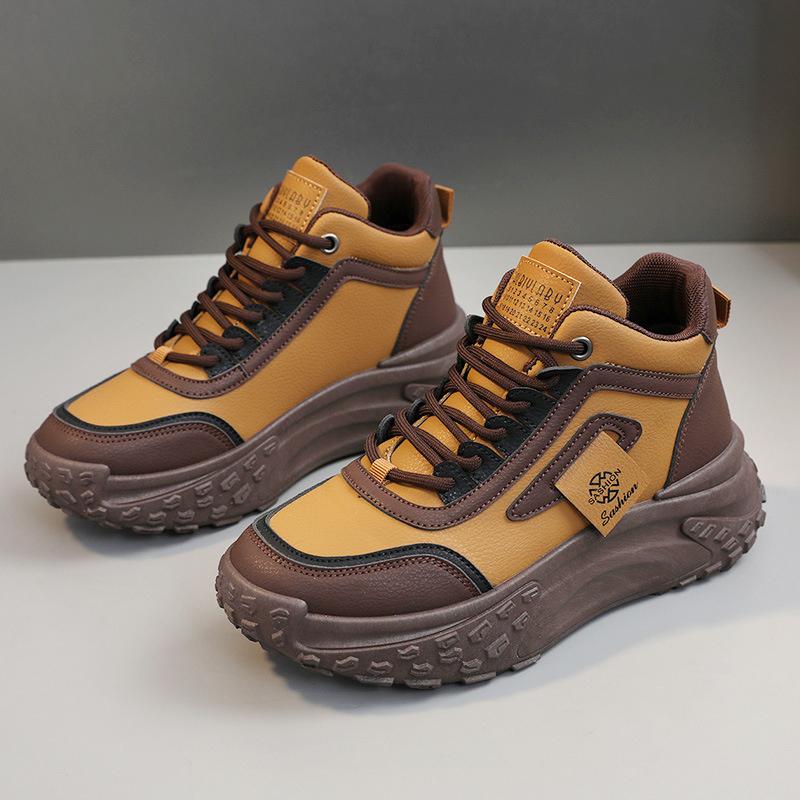 High Top Sneakers for Women Fashion Thick Soled Running Shoes Ladies Lace Up Comfort Sport Woman Shoes