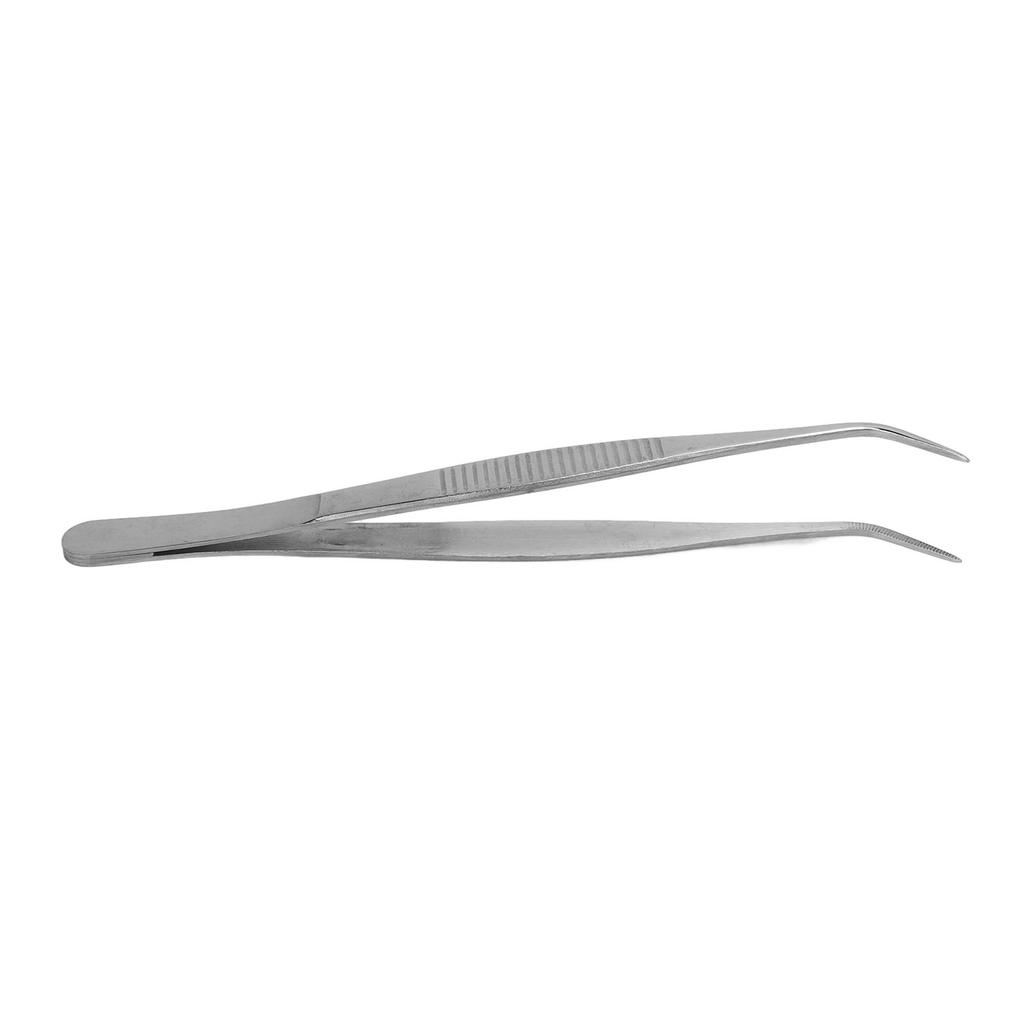 16cm Stainless Steel Tweezers 304 High Accuracy Serrated Fine Tip Tweezer for Laboratory Surgical