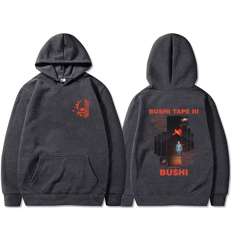 Rapper Bushi Bushi Tape 3 Album Grafik Hoodie Herren Damen Hip Hop Popmusik Pullover Hoodies Männliche Mode Trend Kapuzenpullover