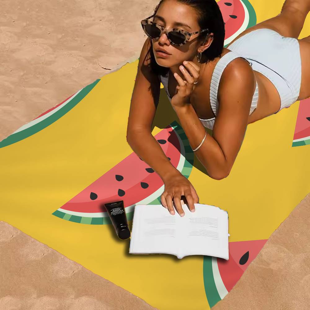 Fruit Watermelon Pattern Print Beach Towel Colorful Bath Towels Microfiber Quick Dry Sand Free Beach Yoga Spa Gym Pool