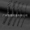 Bracciale a Catena Cubana in Acciaio Inossidabile Rock 3mm-11mm Locomotive Bracciale Vintage da Uomo Accessori in Acciaio Inossidabile