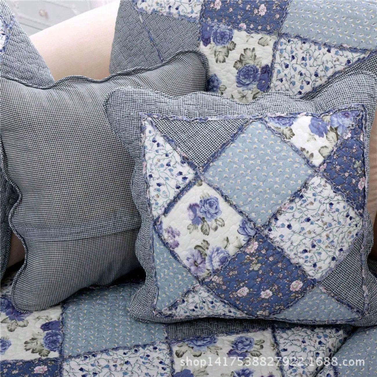 Nowa Europejska Poszewka na Poduszkę z Małymi Kwiatami Czysta Bawełna Oddychająca Sofa Premium Zimowa Poszewka na Poduszkę Ręcznik na Poduszkę 45*45cm gray