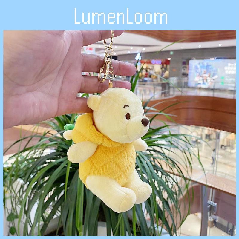 Adorable Pineapple Puff Bear Plush Keychain Soft Doll Gift Perfect For Collectors