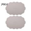 Easy Clean Table Mat 2PCS Leather Placemats, with Embossment Design, Waterproof No-Slip Heat Scratch Resistant Placemat Mats, Flexible Foldable