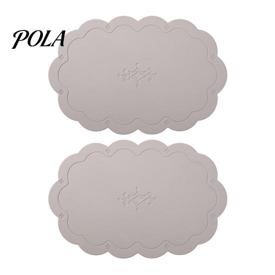 Easy Clean Table Mat 2PCS Leather Placemats, with Embossment Design, Waterproof No-Slip Heat Scratch Resistant Placemat Mats, Flexible Foldable