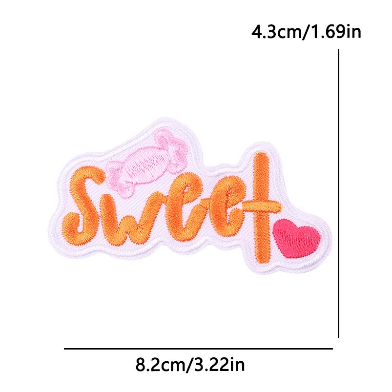 Positive Energy Letter Patch Cartoon Inspirational Quotes Embroidered Patches Iron On Patches For Jeans Jackets Sew Patch DIY