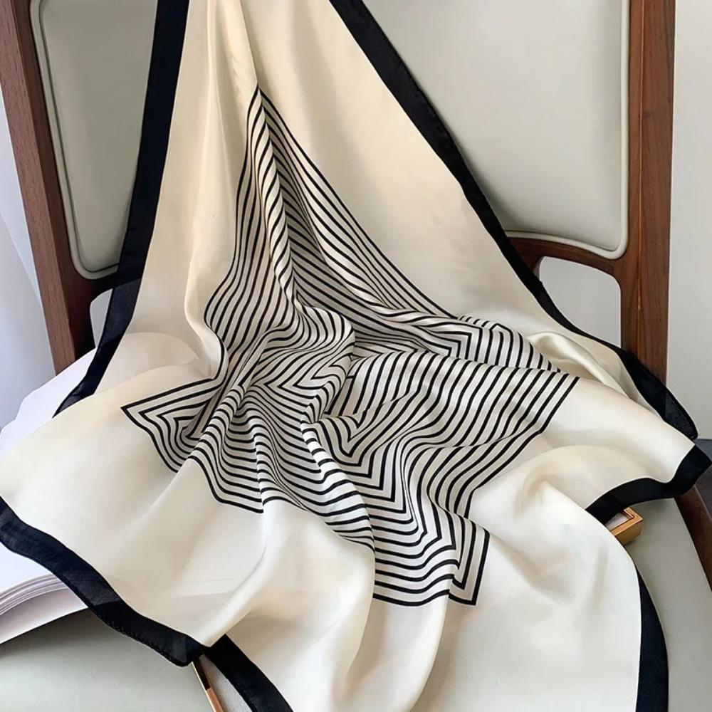 2025 Summer Luxury Brand Silk Scarf Square Women Shawls And Wraps Fashion Office Small Hair Neck Hijabs Foulard Scarves 70*70cm