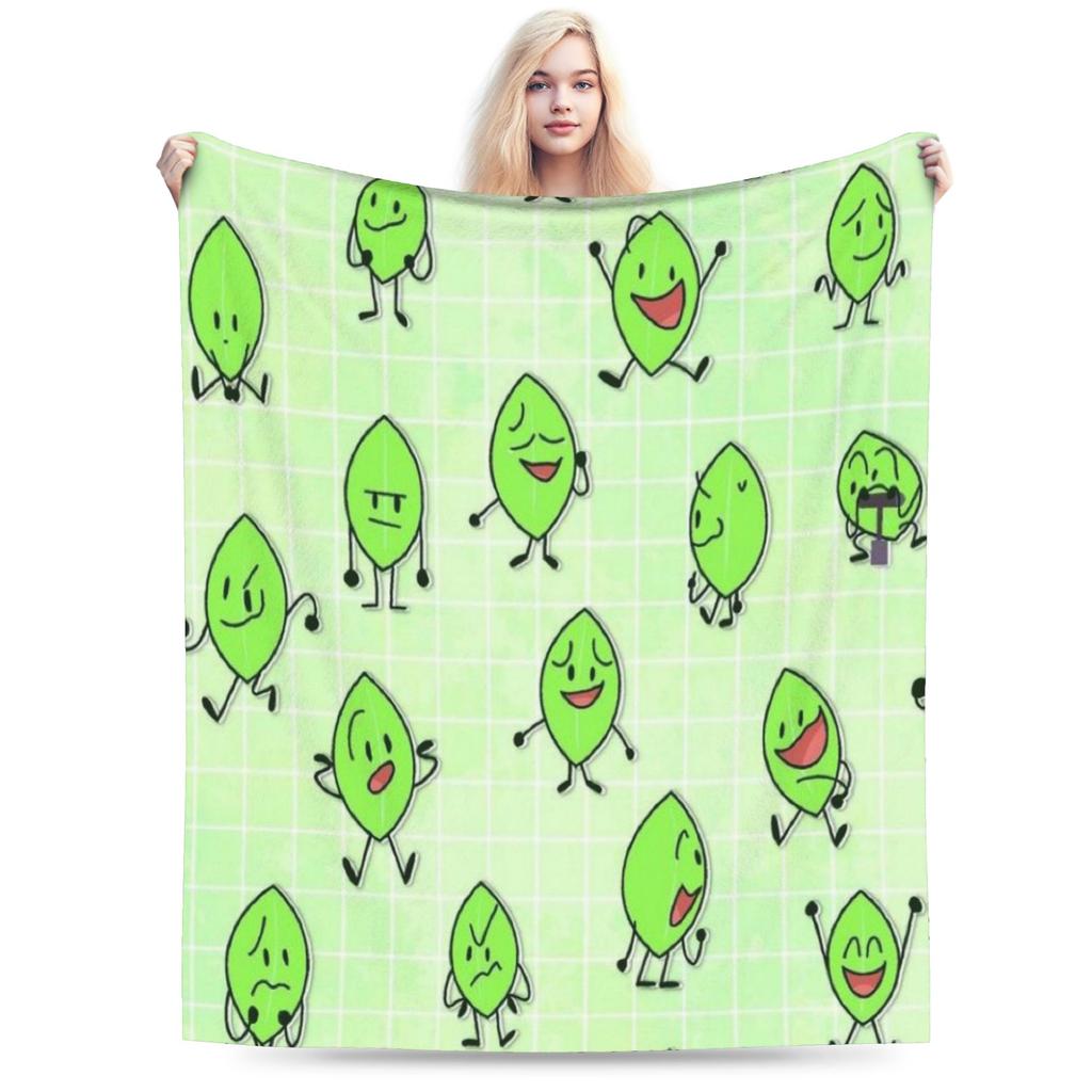BFDI Throw Blanket Soft Novelty Blanket For Home Decor Travel Flannel Bedspread Bed Cover