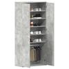 Shoe Cabinet with Door Concrete Grey 80 x 39 x 178 cm Engineered Wood