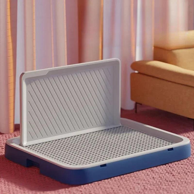 Stänkskyddad Hundtoalett - Design med Avdelare och Avtagbart Nät Valptoalettlåda & Praktiskt Rengöringsträningsverktyg