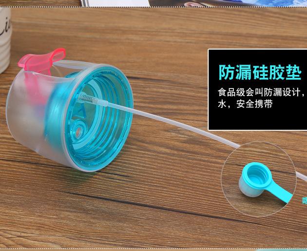 Water bottle sports plastic spray water cup kettle outdoor cooling supplement water bottle creative gift new strange cup