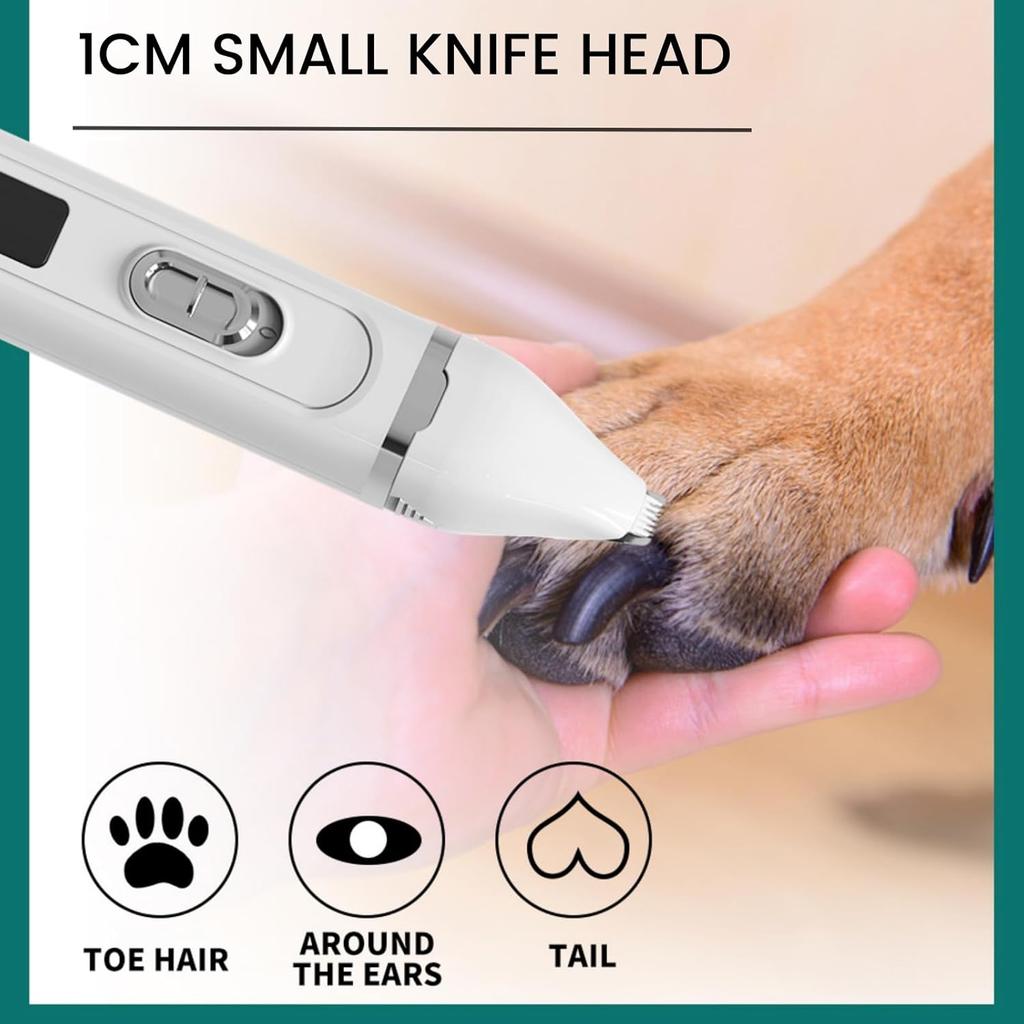 Pet Hair Clipper Grooming Kit 4-In-1 Electric Low Noise Nail Grinder USB Rechargeable Dog Cat Hair Trimmer Pet Grooming Supplies