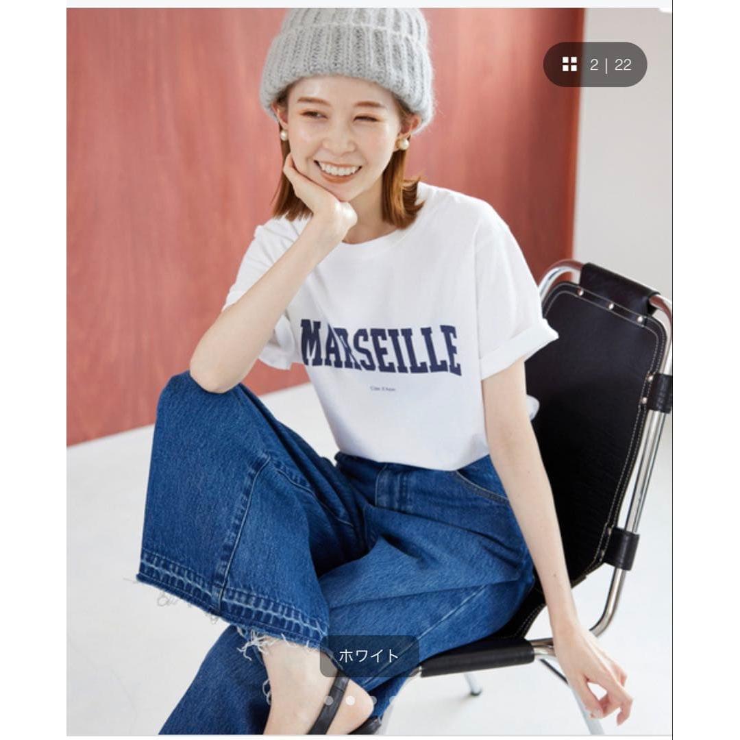 SLOBE IENA Short sleeve MARSEILLE logo T-shirt
