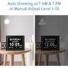 [Upgraded 10 Inch] Digital Day Calendar Clock Auto-Diming & 8 Alarms Options Extra Large Date Time Non-Abbreviations Dementia Impaired Vision Senior