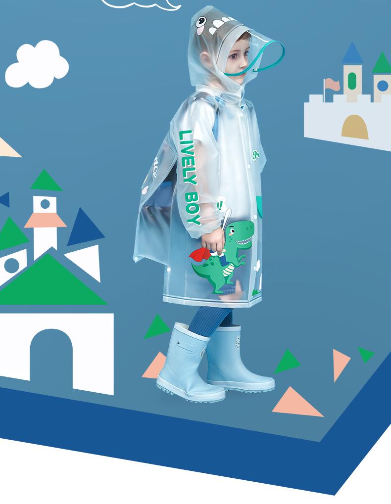 Kinder Wasserdichter Ganzkörper-Regenmantel mit Rucksack - Neuer 2025er Stil für Grundschuljungen und -mädchen