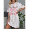New Letter Printing Casual Versatile Fashion Trend High Quality Lightweight Medium and Long Dress