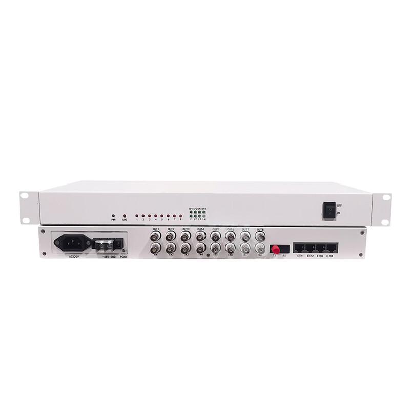 MST240D 8E1 4GE PDH Fiber Optic Transceiver