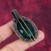 Faceted Zambian Emerald pendant Copper Wire Wrapped Pendant Real Gemstone Jewelry