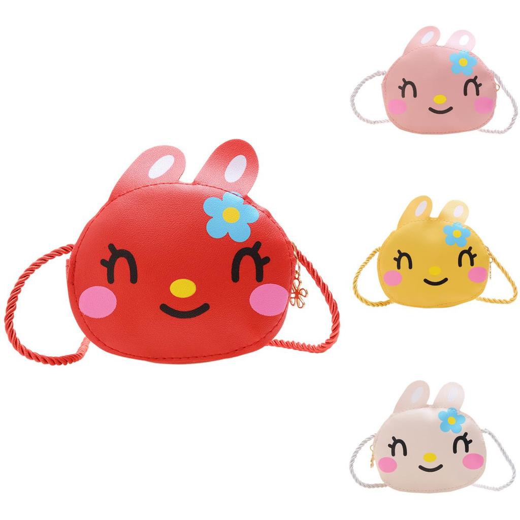 Adorable Japanese Cartoon Bunny Kids Shoulder Bag Cute Flower Design For Boys And Girls
