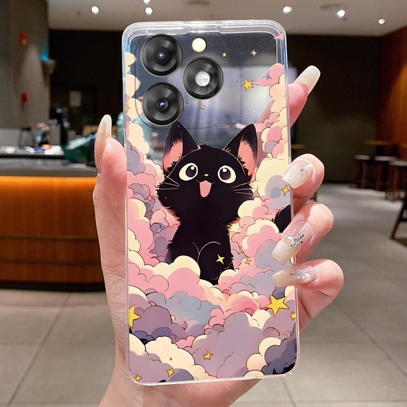 For itel A50 A50C A60 A60S A70 A80 Case Luxury Awesome Cute Cool Dragon Boys Girls Soft Silicone Back Covers Transparent Bumper