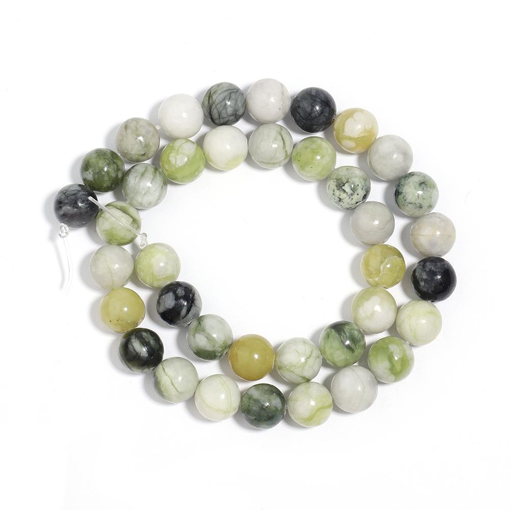 4/6/8/10/12mm Natural Australian Jade Stone Beads Green Round Gem Loose Beads For Jewelry Making DIY Necklace Bracelets Supplies