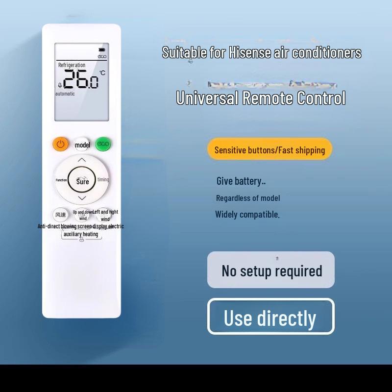Universal Air Conditioner Remote Control for Gree, Midea, Hualing, Haier, Handian, Chigo, and More Major Brands