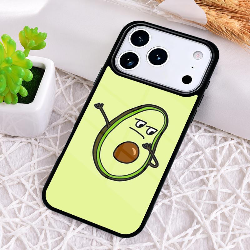 Cartoon Avocado Bumper Phone Case for iPhone 17 Air 16 15 11 12 14 13 Pro Max Shockproof Cover
