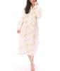 ON NISHIKI Long Sleeve Nightgown Made In Japan with Cotton Double Made with Premium Quality Domestically Sewn Long Perfect for Spring and Autumn