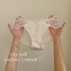 Elegant Lace High-Cut Seamless Thong - Satin Transparent Panties for Women