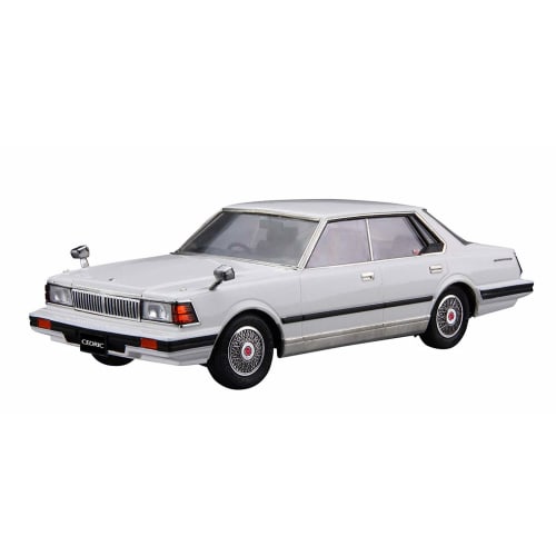 Aoshima Bunka Kyozai 1/24 Scale Model Car Series No. 57 Nissan P430 Cedric/Gloria 4HT280E Brougham 1982 Plastic Model