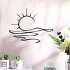Modern Minimalist Metal Wall Art - Iron Sunrise Sculpture Home Decor, Easy To Hang, Housewarming Wedding Gift
