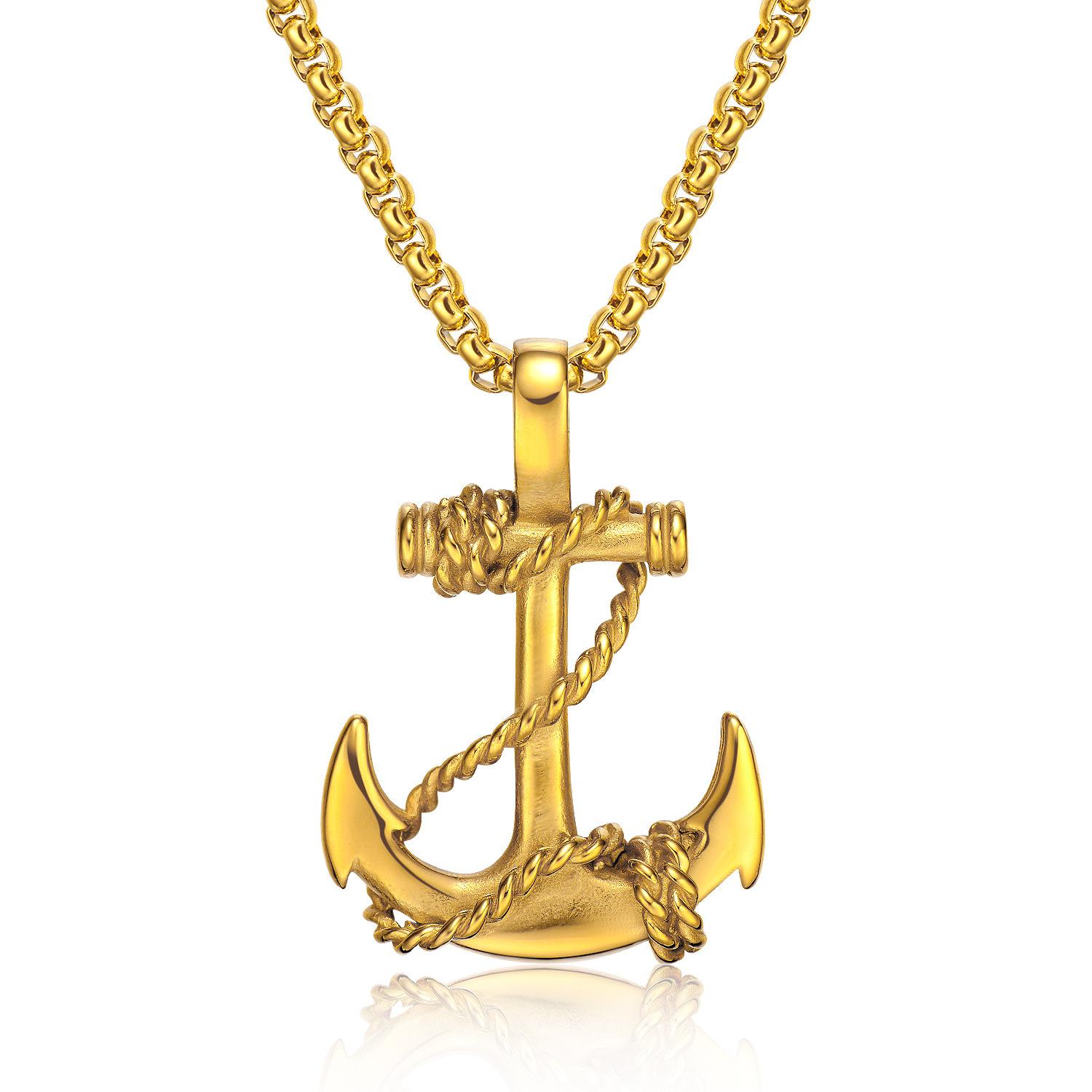 2026 Jewelry Personalized Domineering Boat Sight Pendant Street Men s Necklace Jewelry Wear Accessories 60CM