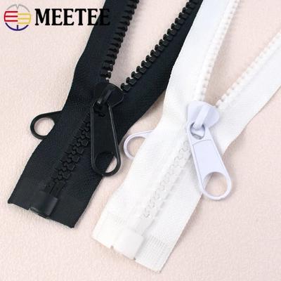 1-5 Meter Meetee 10# Offene Harz-Reißverschlüsse Doppel-Schieber-Reißverschluss für Zelt Tasche Jacke Gepäck DIY Nähzubehör
