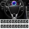 10pcs Car Styling Inner Button Sticker Emblem Badge PVC Crystal Epoxy Adhesive Sticker Refitted Label Interior Decoration