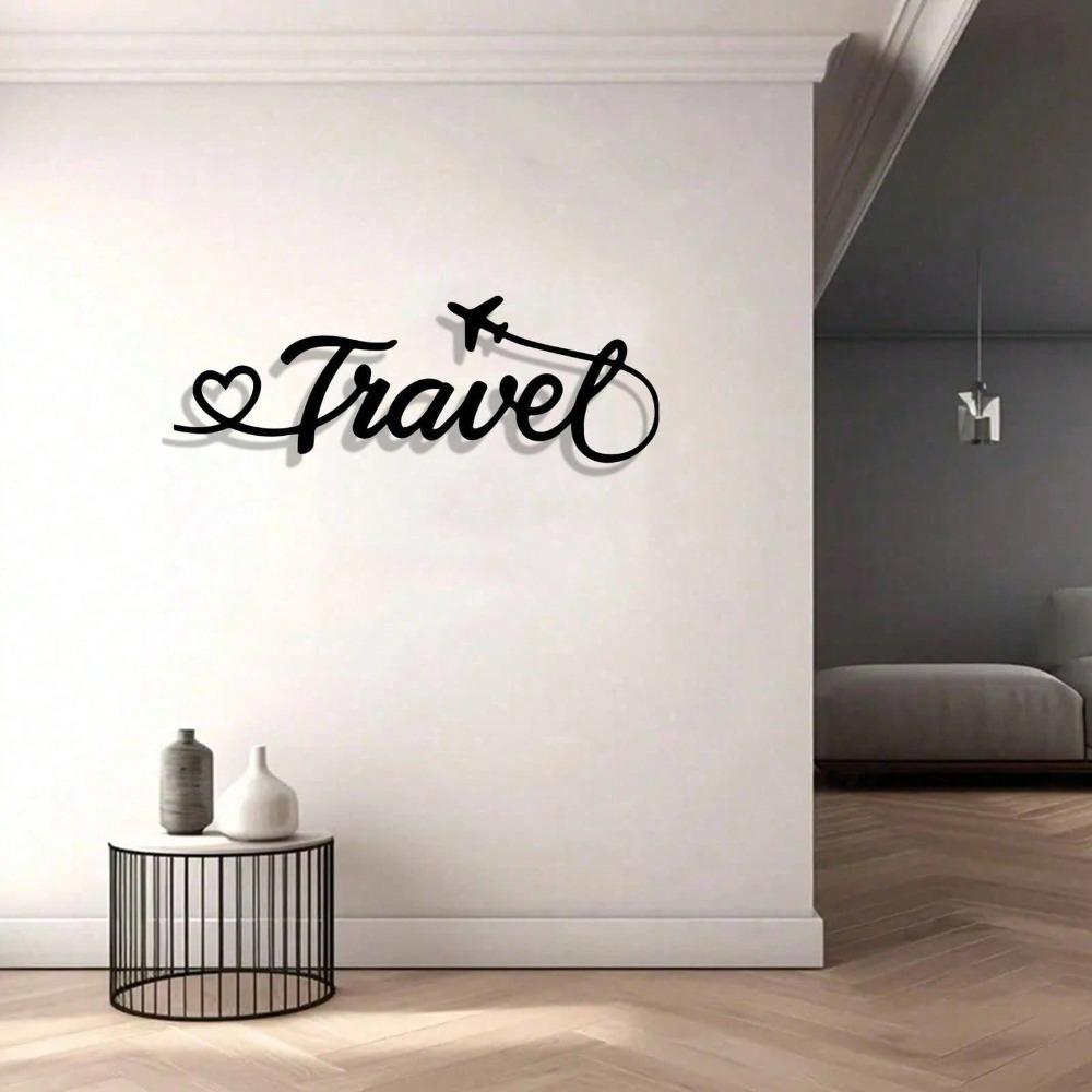 Vintage Travel Wall Decor Airplane Metal Sign Rustproof Home Gift