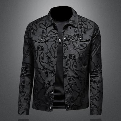 Nuovo Stile Giacca da Uomo Versione Coreana Vestibilità Slim con Bavero Capispalla Casual Oversize JK8865