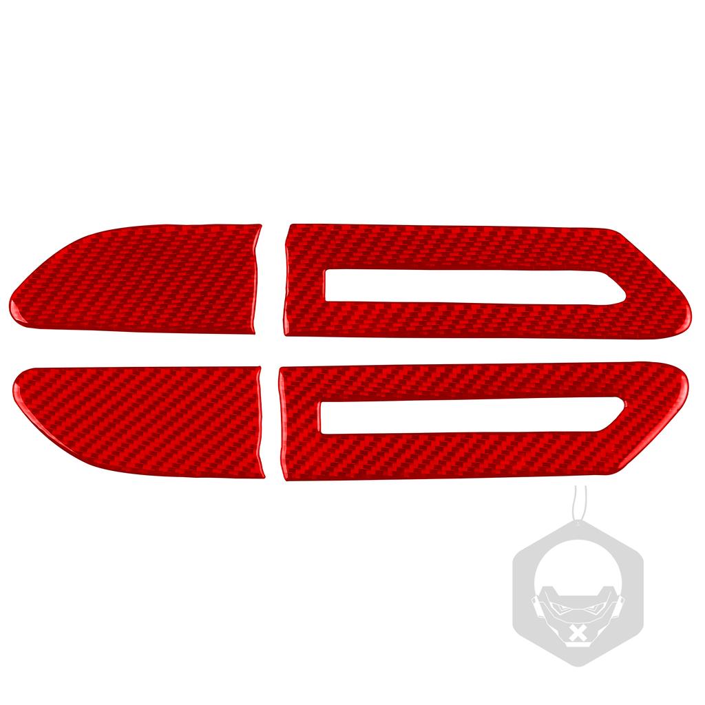 Air Knife Edge Lamp Door Exterior Decoration Real Carbon Fiber Sticker Cover Trim For BMW 7 Series F01 2009-2014 Car