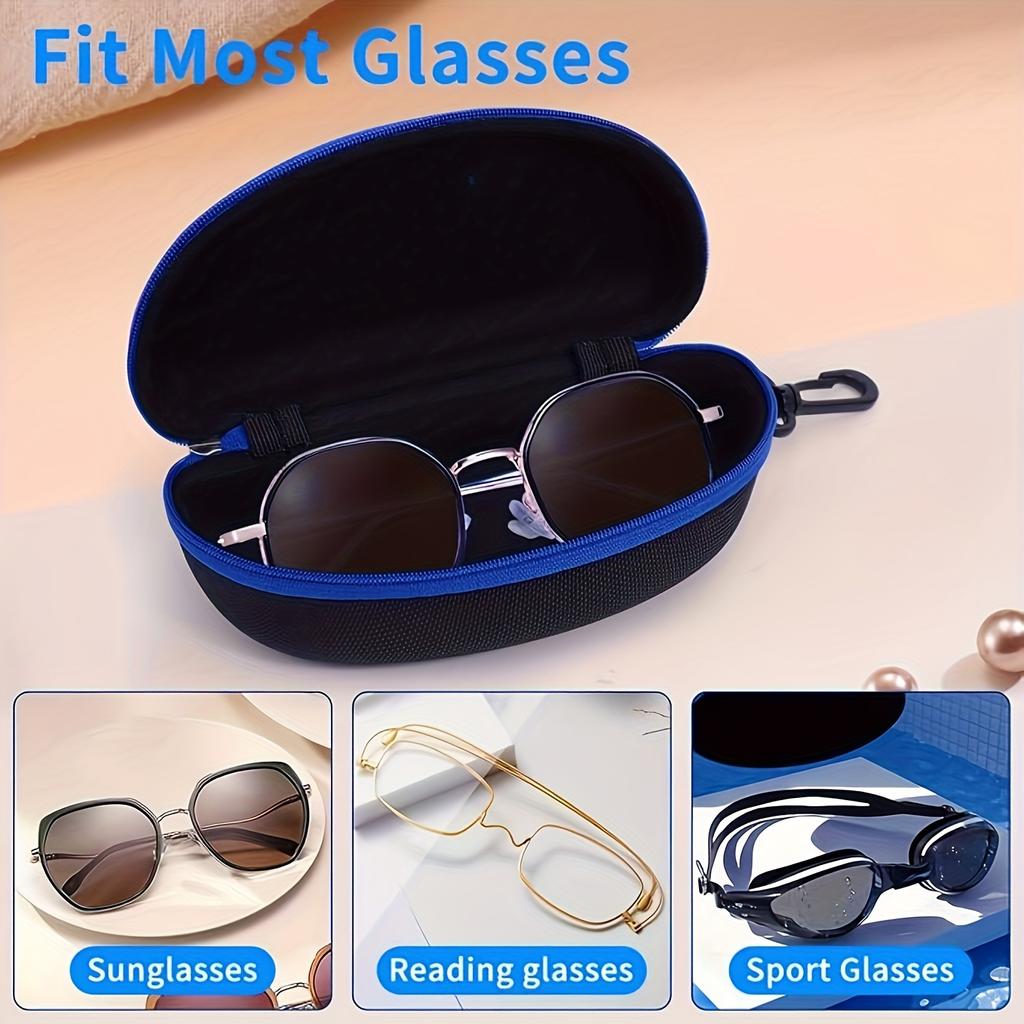 6Portable Hard Shell Glasses Case with Buckle Storage Box Travel Zipper Colorful Glasses Bag Unisex