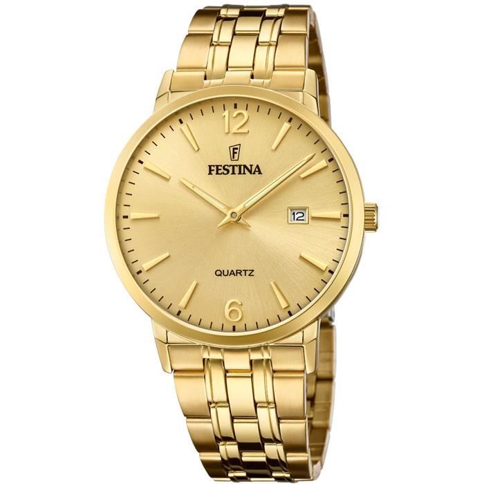 Montre - Festina - 20513 - Analogique - Acier inoxydable - Doré
