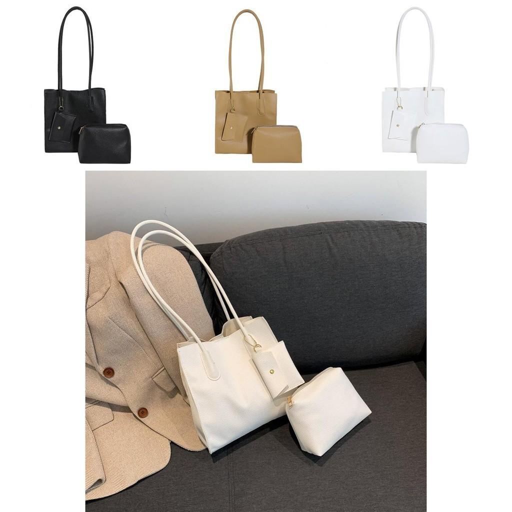 Stylish Street Trend Pu Tote Bag Set For Women Spacious And Elegant Handbag