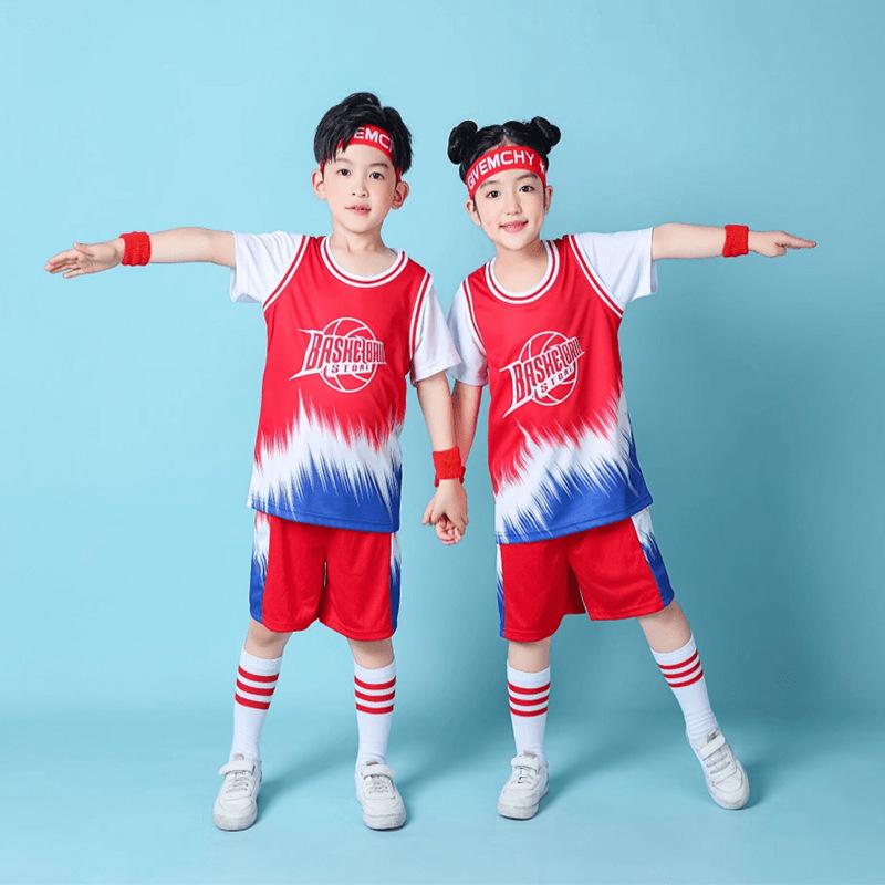 Summer Sports Training Set for Students: Basketball Uniform & Performance Costume for Kids and Kindergarten