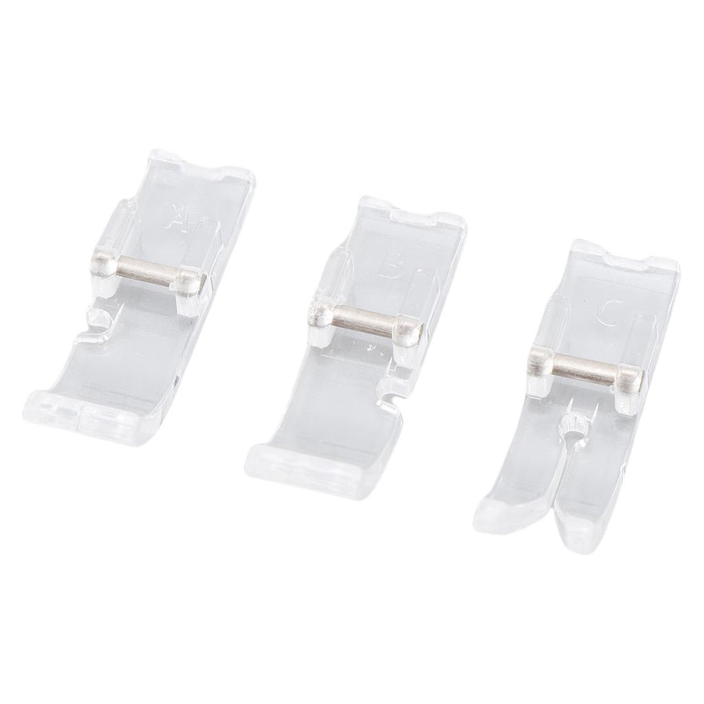 3 Pcs Sewing Machine Presser Foot Replacement for Designer Topaz 50 40 Sewing Machine Plastic Narrow Presser Feet